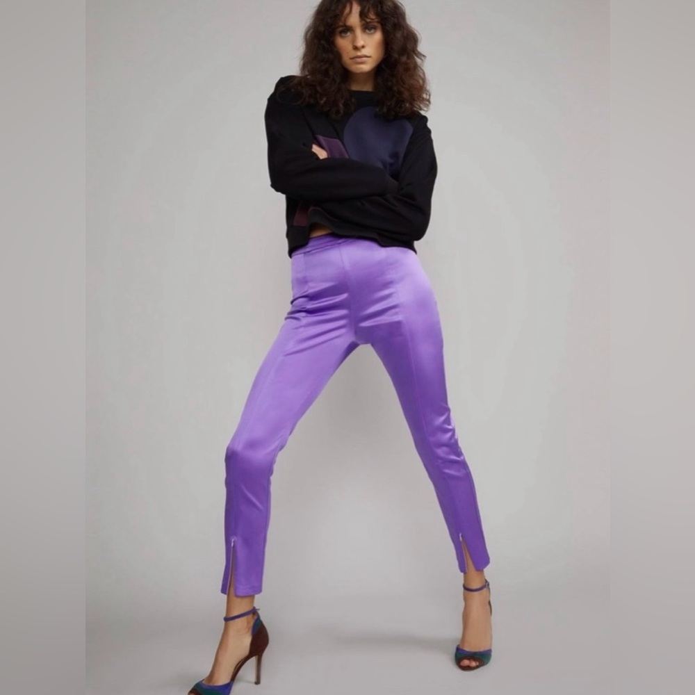 Cynthia Rowley Purple Skinny Dress Pant